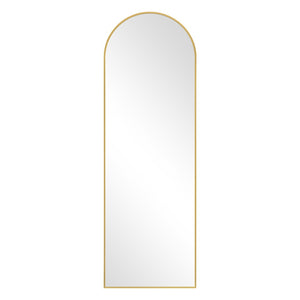 HomeRoots White Modern Lighted Full-Length Mirror - Frameless Design for Wall Mount or Freestanding Use 708740