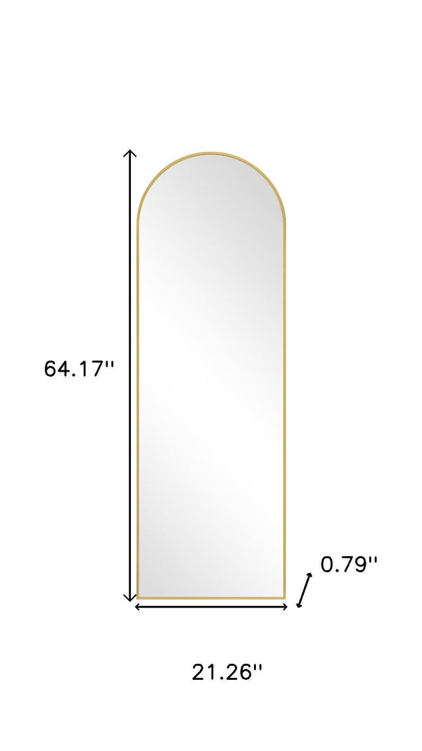 HomeRoots White Modern Lighted Full-Length Mirror - Frameless Design for Wall Mount or Freestanding Use 708740