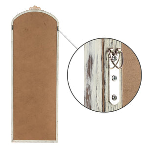 HomeRoots Brown Freestanding Ornate Accent Mirror - Elegant Arched Design in Durable Aluminum Frame for Home Decor 708742