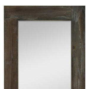 HomeRoots Brown Wood Freestanding Ornate Framed Accent Mirror – Elegant Design for Any Room's Décor Boost 708743