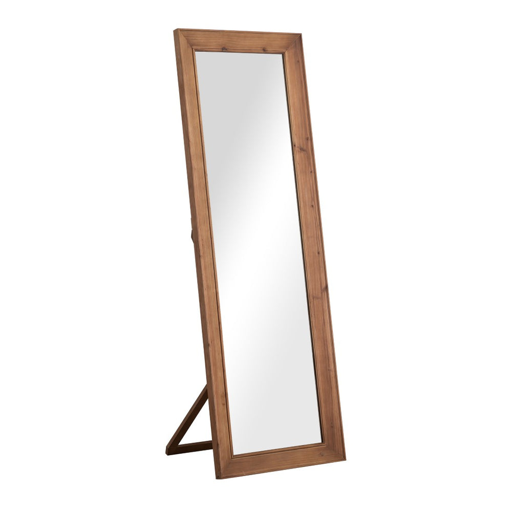 HomeRoots Gold Freestanding Ornate Framed Accent Mirror - Elegantly Brighten Any Space with Full-Length Reflection 708744