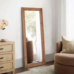 HomeRoots Gold Freestanding Ornate Framed Accent Mirror - Elegantly Brighten Any Space with Full-Length Reflection 708744