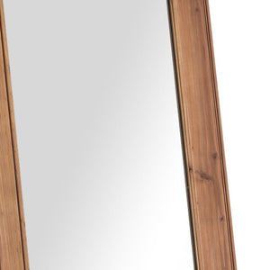 HomeRoots Gold Freestanding Ornate Framed Accent Mirror - Elegantly Brighten Any Space with Full-Length Reflection 708744