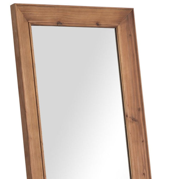 HomeRoots Gold Freestanding Ornate Framed Accent Mirror - Elegantly Brighten Any Space with Full-Length Reflection 708744