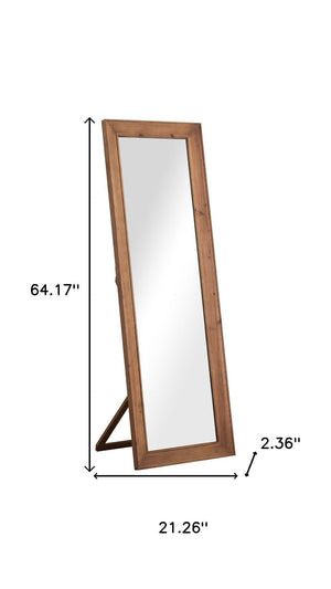 HomeRoots Gold Freestanding Ornate Framed Accent Mirror - Elegantly Brighten Any Space with Full-Length Reflection 708744