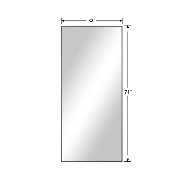 HomeRoots Black Aluminum Arch Accent Mirror - Freestanding Ornate Frame for Stylish Entryways & Bedrooms 708746
