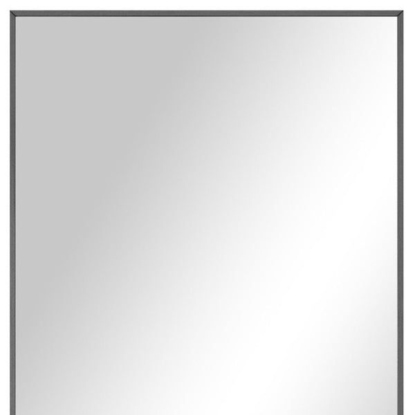 HomeRoots Black Aluminum Arch Accent Mirror - Freestanding Ornate Frame for Stylish Entryways & Bedrooms 708746