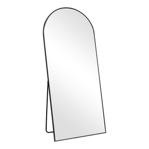 HomeRoots Gold Ornate Framed Freestanding Accent Mirror - Arched Design for Elegant Home Decor & Illumination 708747