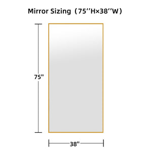 HomeRoots Gold Freestanding Arch Mirror with Ornate Frame - Modern Metallic Accent for Elegant Interiors 708749