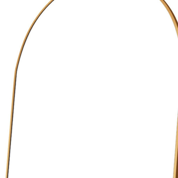 HomeRoots Black Arched Freestanding Accent Mirror with Ornate Frame - Elevate Your Space with Style & Elegance 708750