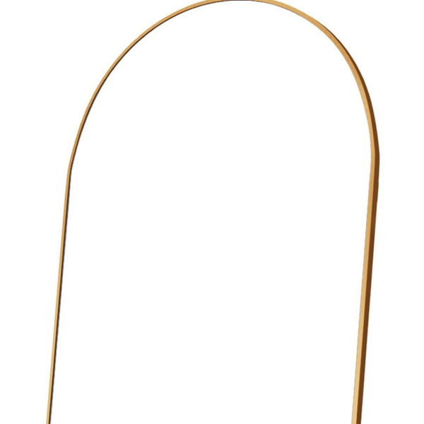 HomeRoots Black Arched Freestanding Accent Mirror with Ornate Frame - Elevate Your Space with Style & Elegance 708750