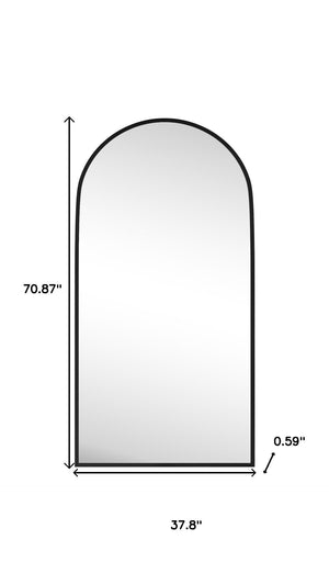 HomeRoots Silver Ornate Freestanding Accent Mirror with Arched Design - Elevate Your Space with Style! 708751