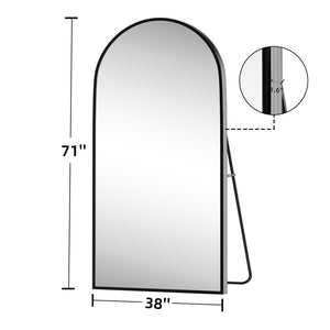 HomeRoots Silver Ornate Freestanding Accent Mirror with Arched Design - Elevate Your Space with Style! 708751