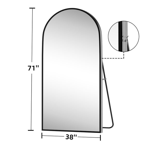 HomeRoots Silver Ornate Freestanding Accent Mirror with Arched Design - Elevate Your Space with Style! 708751