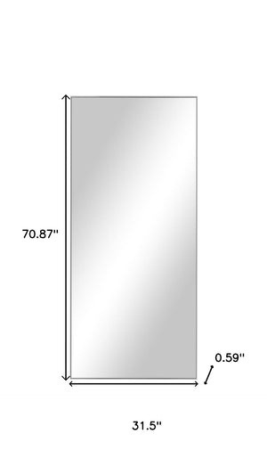 HomeRoots Black Aluminum Arch Mirror - Full Length, Freestanding or Wall-Mounted, Elegant Design for Any Space 708752