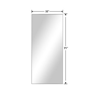 HomeRoots Black Aluminum Arch Mirror - Full Length, Freestanding or Wall-Mounted, Elegant Design for Any Space 708752