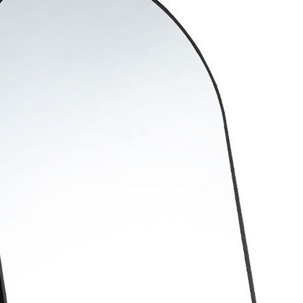 HomeRoots Gold Aluminum Arch Mirror – Elegant Freestanding Accent with Ornate Frame for Home Décor & Style 708754