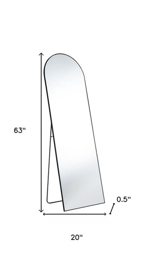 HomeRoots Gold Aluminum Arch Mirror – Elegant Freestanding Accent with Ornate Frame for Home Décor & Style 708754