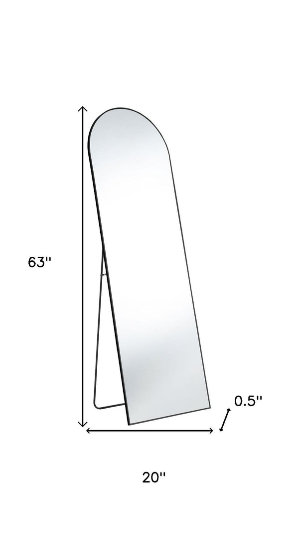 HomeRoots Gold Aluminum Arch Mirror – Elegant Freestanding Accent with Ornate Frame for Home Décor & Style 708754