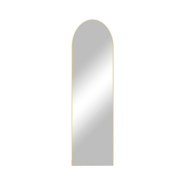 HomeRoots Gold Arched Freestanding Accent Mirror with Ornate Frame – Elegant Design for Any Room Decor 708755