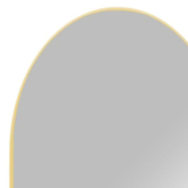 HomeRoots Gold Arched Freestanding Accent Mirror with Ornate Frame – Elegant Design for Any Room Decor 708755