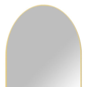 HomeRoots Gold Arched Freestanding Accent Mirror with Ornate Frame – Elegant Design for Any Room Decor 708755