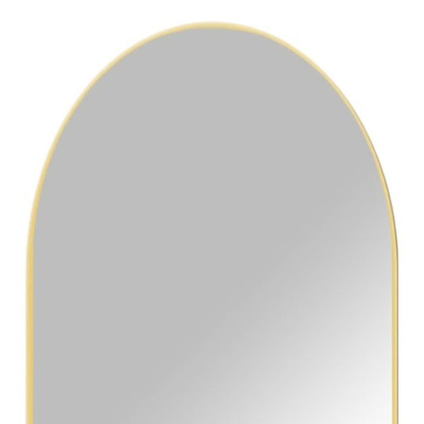 HomeRoots Gold Arched Freestanding Accent Mirror with Ornate Frame – Elegant Design for Any Room Decor 708755