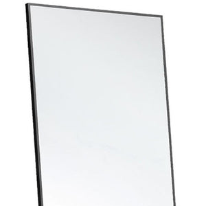 HomeRoots Black Aluminum Freestanding Ornate Framed Full-Length Mirror - Elegant Accent for Any Room 708757