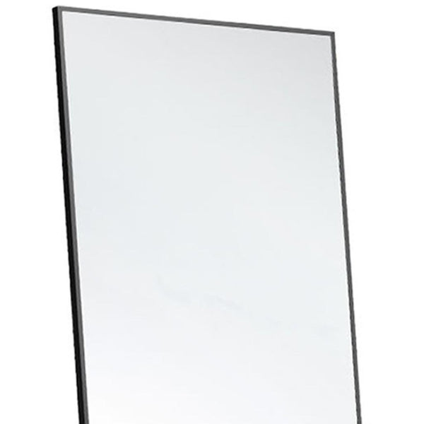 HomeRoots Black Aluminum Freestanding Ornate Framed Full-Length Mirror - Elegant Accent for Any Room 708757
