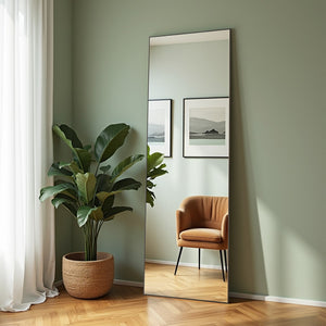 HomeRoots Gold Freestanding Ornate Accent Mirror with Elegant Design for Home Decor - Perfect Statement Piece! 708758