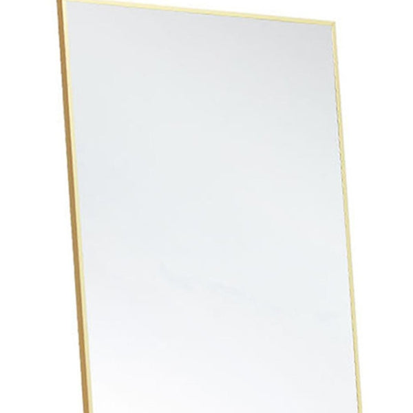 HomeRoots Gold Freestanding Ornate Accent Mirror - Elegant Aluminum Frame for Bedrooms, Entryways & More 708759