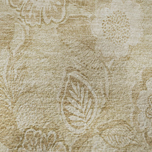 HomeRoots 8' X 10' Washable Floral Area Rug in Beige & Tan - Durable, UV Protected, Perfect for Family Spaces! 708770