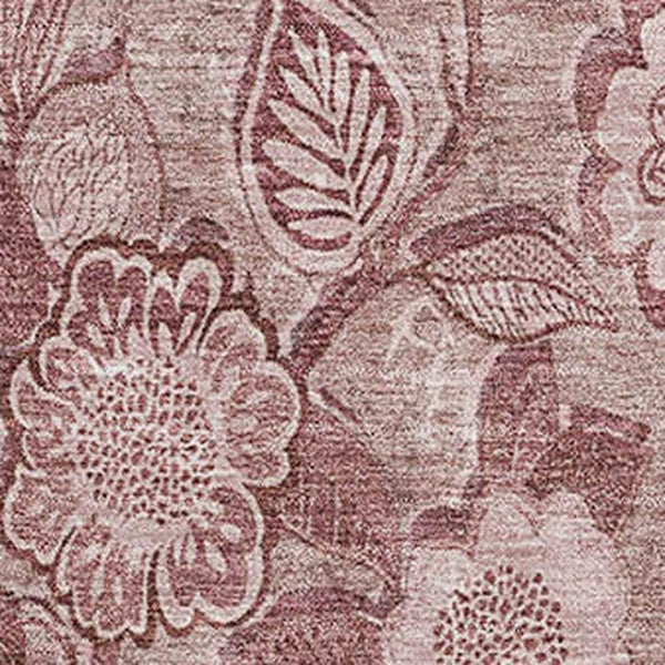 HomeRoots 5' X 8' Blush Floral Area Rug - Durable, Washable Design with UV Protection for High-Traffic Areas 708774