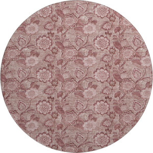 HomeRoots 8' X 10' Blush Floral Washable Area Rug with UV Protection - Stylish, Stain-Resistant & Non-Slip! 708776