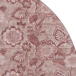 HomeRoots 8' X 10' Blush Floral Washable Area Rug with UV Protection - Stylish, Stain-Resistant & Non-Slip! 708776