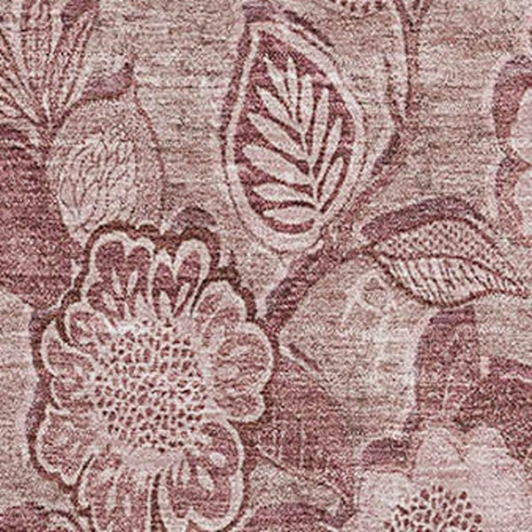 HomeRoots 10' X 14' Blush Pink Floral Area Rug - Washable, UV Protected, Durable & Stylish for Any Room 708778