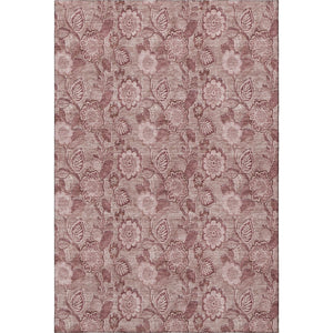 HomeRoots 10' X 14' Blush Pink Floral Area Rug - Washable, UV Protected, Durable & Stylish for Any Room 708778
