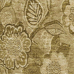 HomeRoots 5' X 8' Elegant Coffee & Beige Floral Area Rug - Washable, UV Protected & Perfect for High-Traffic Areas 708792