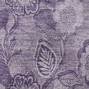 HomeRoots 8' X 10' Washable Plum & Purple Floral Area Rug with UV Protection - Perfect for High-Traffic Spaces! 708800