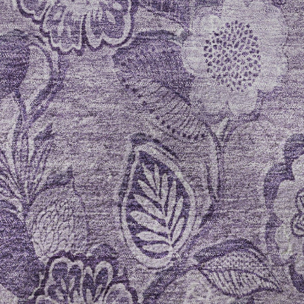 HomeRoots 8' X 10' Washable Plum & Purple Floral Area Rug with UV Protection - Perfect for High-Traffic Spaces! 708800