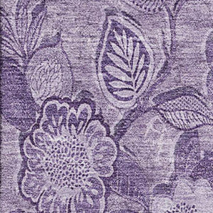 HomeRoots 10' X 14' Washable Plum & Purple Floral Area Rug with UV Protection - Stylish & Durable for Homes 708802
