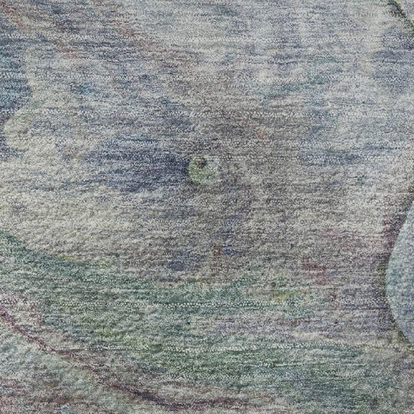 HomeRoots 8' X 10' Vibrant Blue, Purple & Green Abstract Washable Area Rug - UV Protected & Family-Friendly! 708848