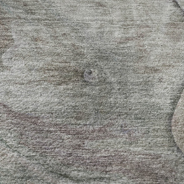 HomeRoots 8' X 10' Abstract Khaki Beige & Purple Washable Area Rug - Stain Resistant, UV Protected, Soft & Durable 708854