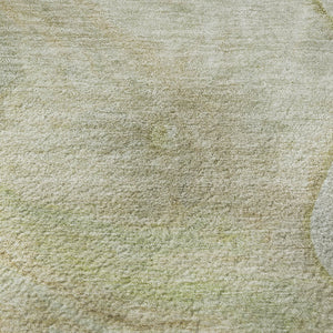 HomeRoots 8' X 10' Washable Linen Ivory & Green Area Rug with UV Protection - Durable, Modern Design for Homes 708860