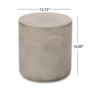 English Elm Outdoor Lightweight Concrete Round Side Table Modern Minimalist Patio Accent 70886.00