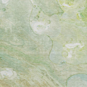 HomeRoots 5' X 8' Sage and Teal Abstract Area Rug – Stylish, Washable, UV Protected for High-Traffic Spaces! 708864