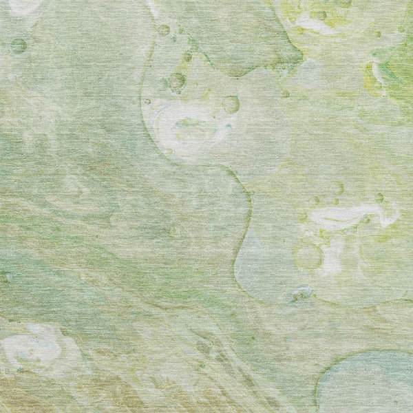 HomeRoots 5' X 8' Sage and Teal Abstract Area Rug – Stylish, Washable, UV Protected for High-Traffic Spaces! 708864