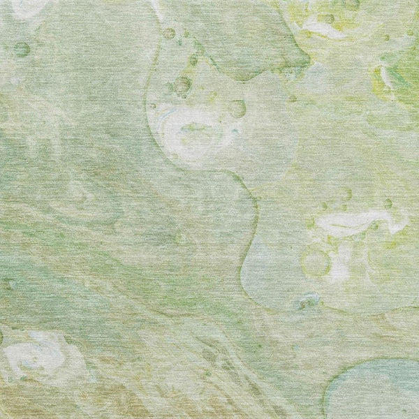 HomeRoots 9' X 12' Sage and Teal Abstract Area Rug – Washable, Stain-Resistant, UV Protected for Modern Spaces 708867