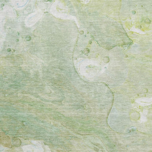 HomeRoots 10' X 14' Sage and Teal Abstract Washable Area Rug - UV Protected, Easy-Clean, Perfect for Families! 708868