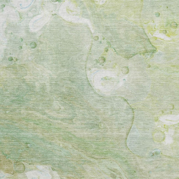 HomeRoots 10' X 14' Sage and Teal Abstract Washable Area Rug - UV Protected, Easy-Clean, Perfect for Families! 708868